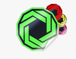 Fluorescerande klistermärken